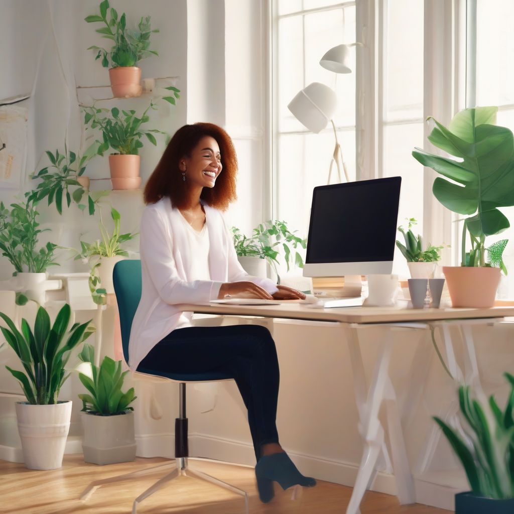 Woman Working from Home